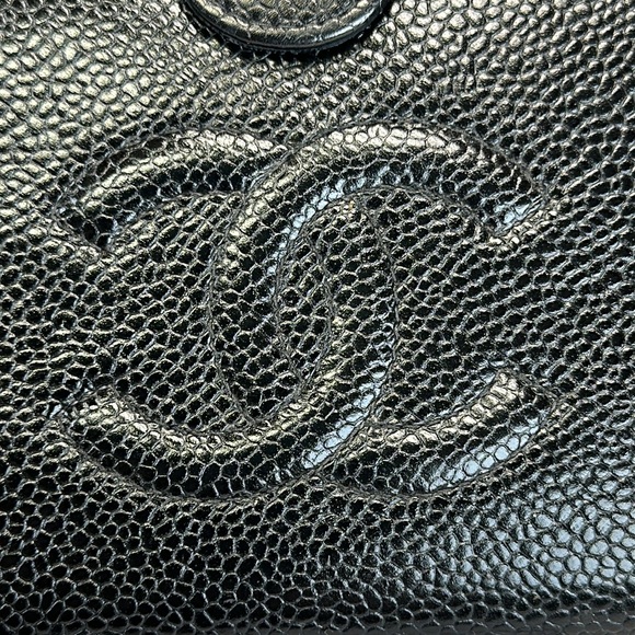 CHANEL CC Caviar Long Wallet Series #6 2000-02 Holds a Phone - Picture 3 of 15